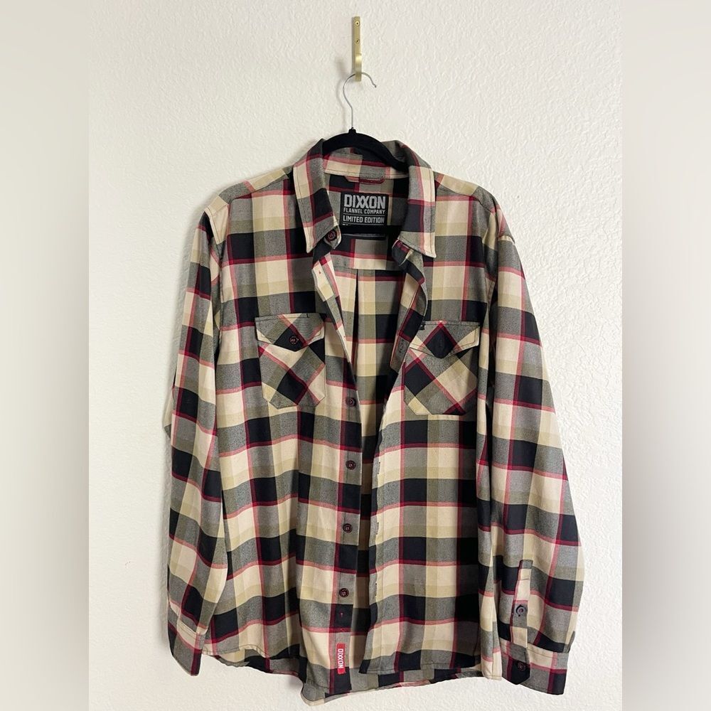 Dixxon Limited Edition Snap On Tools khaki, black, and red Flannel Men’s XL